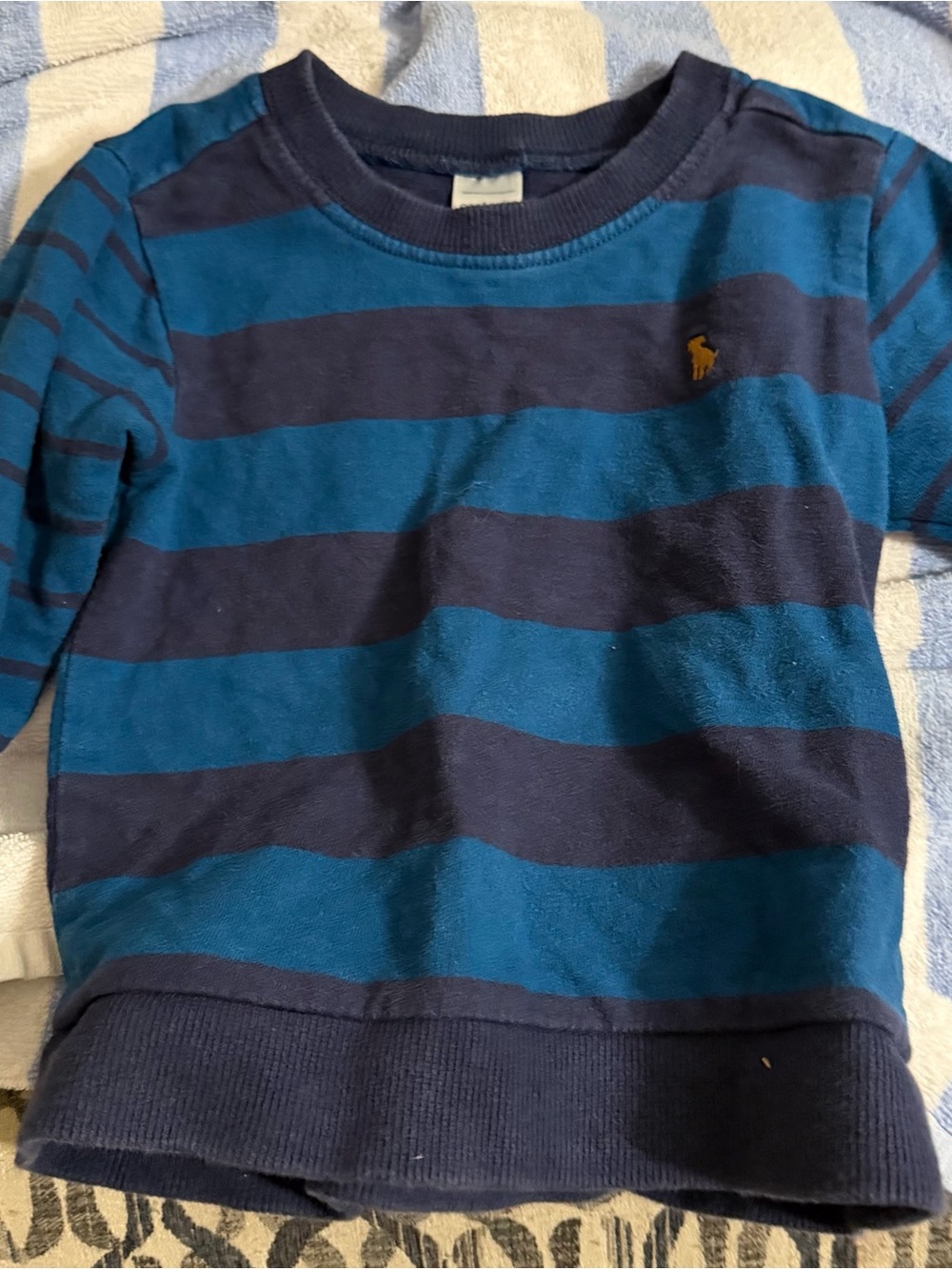 Carter's Size 3t Blue & Navy Striped Kids Sweatshirt